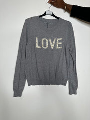 Strikbluse med love perler og bling - ITJULI25 by Z-Studio