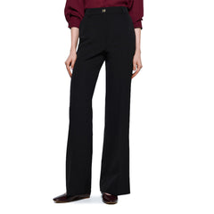 Access Bukser med vide ben og monogramknap by Access Fashion