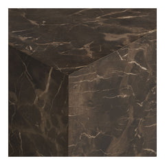 Prague Sofabord marmor look brun 60x80x40cm by House Nordic