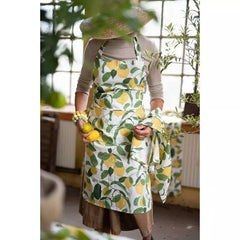 Limone Förkläde Gul 60x90 cm Frisk køkkenglæde med citronprint by Fondaco