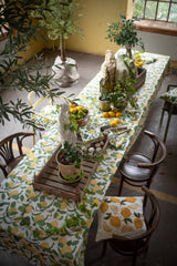 Limone MV Akryl Gul Voksdug Citronmønster Bredde 140 cm by Fondaco