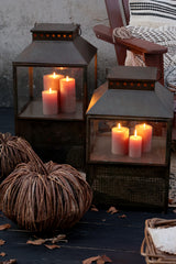 Lanterne m. mønster, H53/L34/B34 cm antique messing by Chic Antique