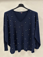 Bluse V-Hals, Bling - Brystmål 160cm