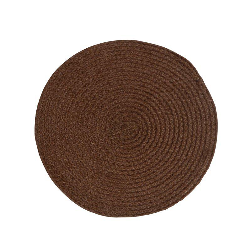 Tablett Sigge Brun Dækkeserviet Ø38 cm Klassisk og varm borddækning by Fondaco