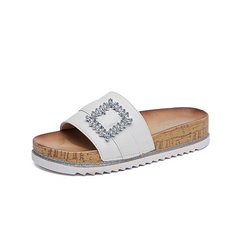 Slip on sandaler med bling spænde by Krone 1