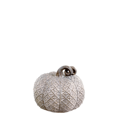 Pumpkin med guld 6,5 x 7,5 cm Antique Latte dekorationsgræskar by Chic Antique