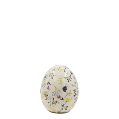 Cavaillon Egg med blomstermotiv – 11,5x9,5 cm creme by Chic Antique