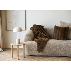 Galena Pude, imiteret pels, brun, 45x45cm by House Nordic