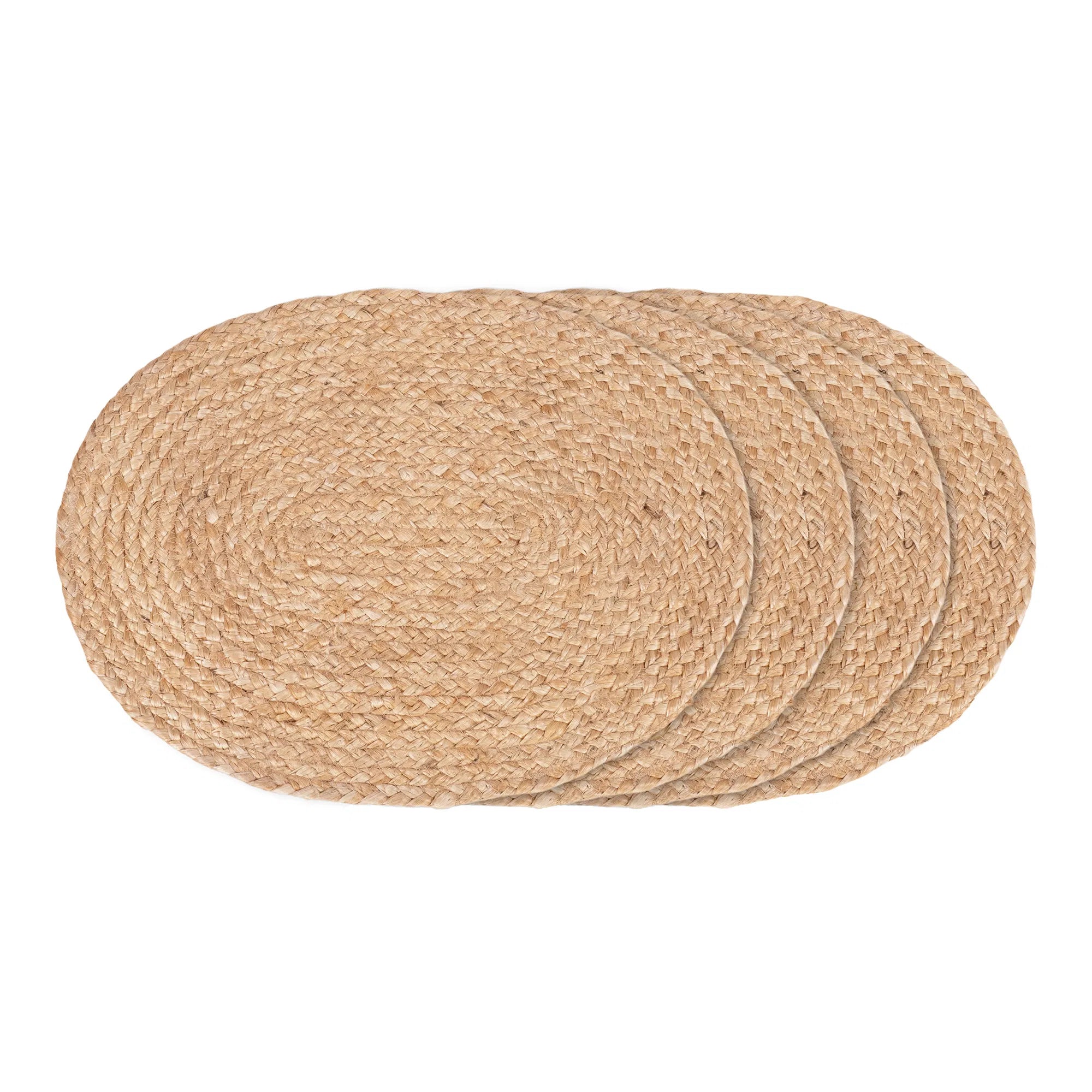 Bombay Dækkeservietter Flettet Jute, Natur, Oval 35x45 cm (4 stk.) by House Nordic