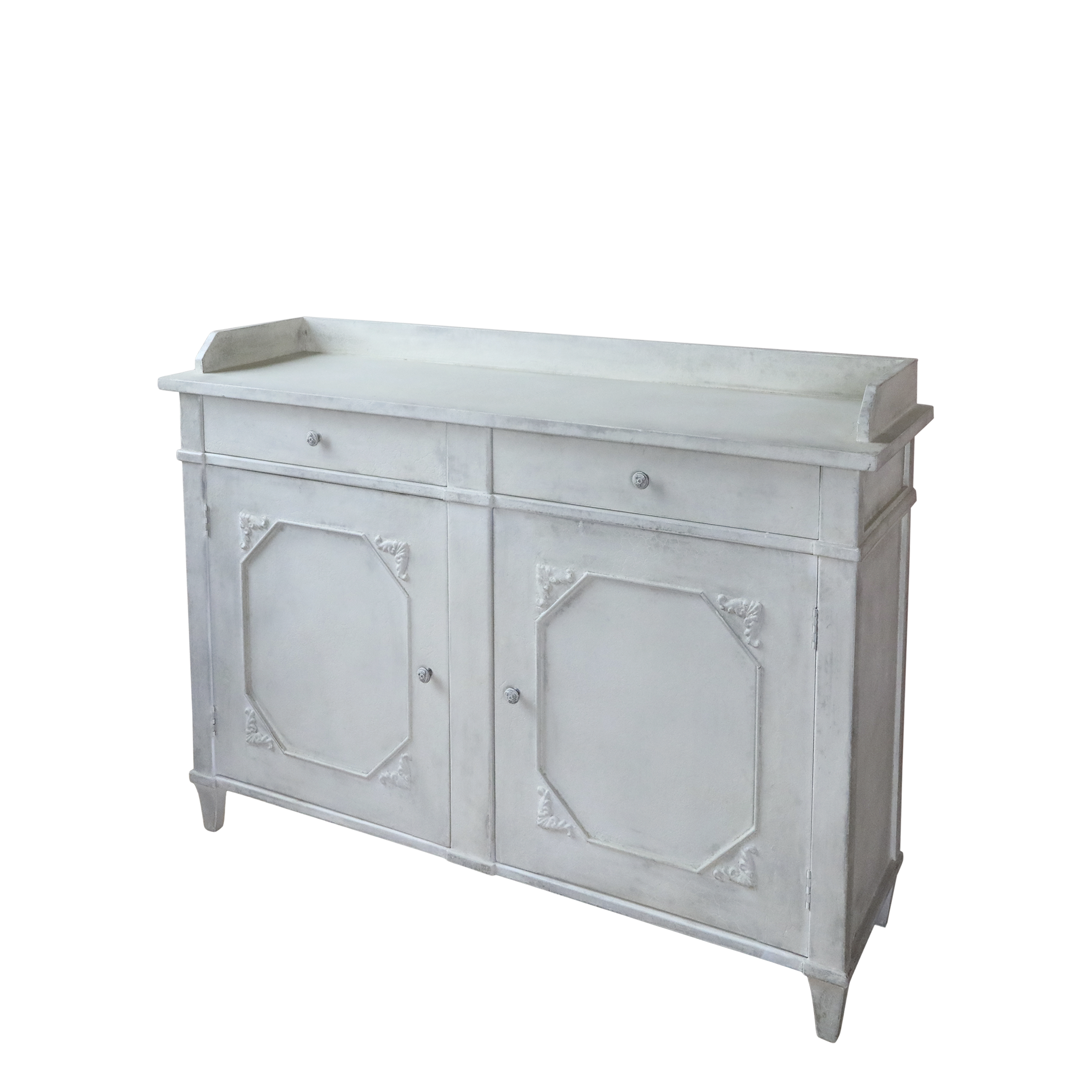 Skænk m. 2 låger og 2 skuffer 112x153x51,5 cm antique creme by Chic Antique