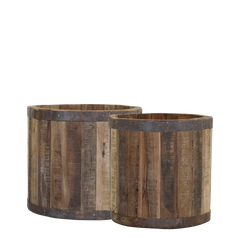 Grimaud Planter – Sæt af 2, 23x26 cm natur by Chic Antique