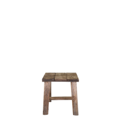 Bænk m. mønster på sæde, H33/L33/B24 cm natur by Chic Antique