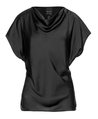 Access Fashion Satin bluse med draperinger by Access Fashion