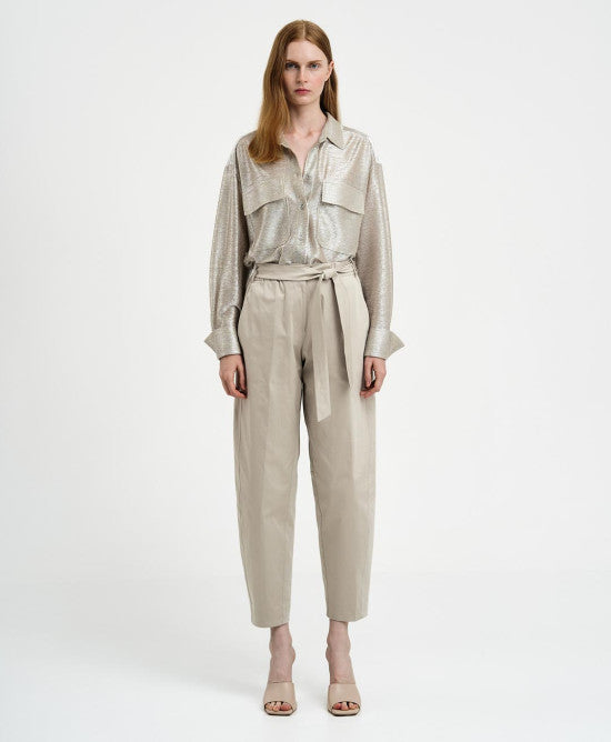 Access Fashion Skjorte med metallic-effekt og lommer by Access Fashion