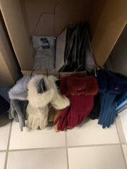 Strik handsker med faux pels kant by Krone 1