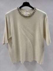 Strikbluse, Blinghals