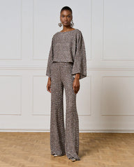 Access Bukser med vide ben og pailletter by Access Fashion