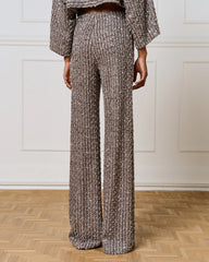 Access Bukser med vide ben og pailletter by Access Fashion