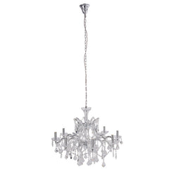 Lysekrone med 8 lys og krystaller 80 x 60 cm by C&E