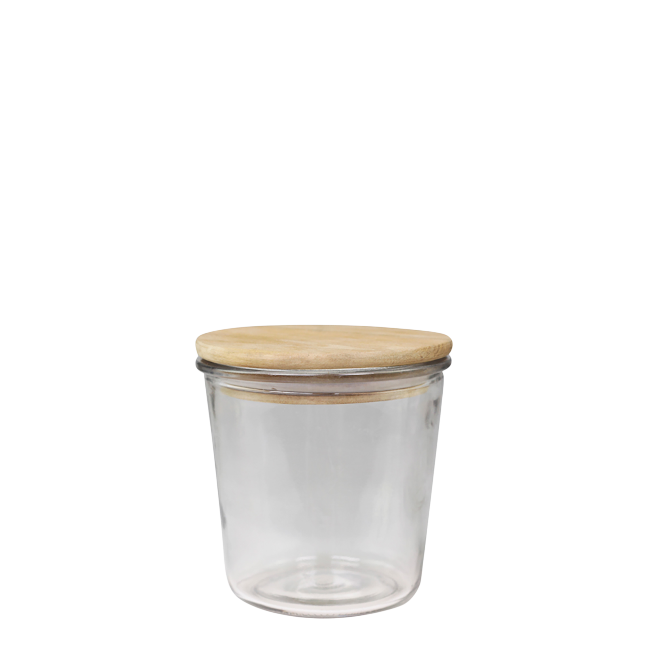 Vallet Opbevaringsglas med Trælåg 11,5 x 11 cm – Klar by Chic Antique