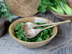 Tours - Salatbestik m. udskæring - Mangotræ by Chic Antique