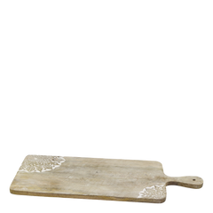 Tours Tapasbræt med Udskæringer – 2 x 58 x 25 cm Natur by Chic Antique