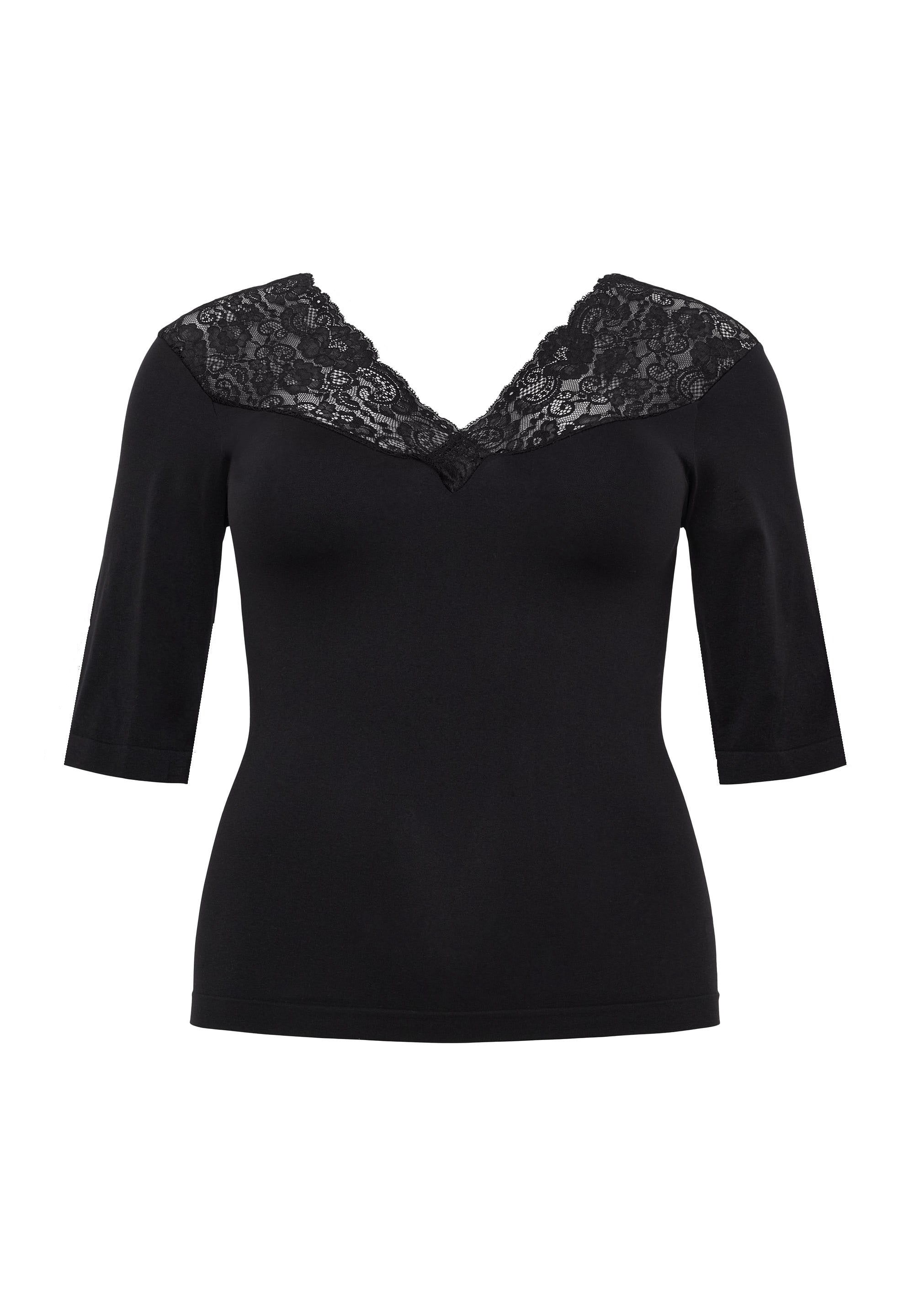 No. 1. By Ox Shapewear bluse med 1/2 ærmer sort by Krone 1