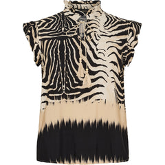 No. 1. By Ox Ærmeløs bluse med flairkant by No. 1 By Ox