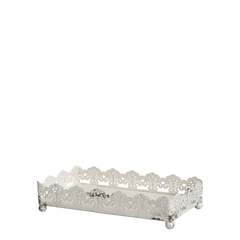 Servietholder med dekorkant Antique Creme 4,5x21x11 cm