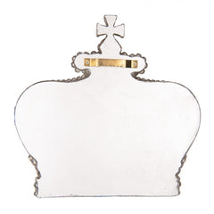 Vægdekoration Krone 25x6x24 cm Sølvfarvet Plast & Glas by C&E