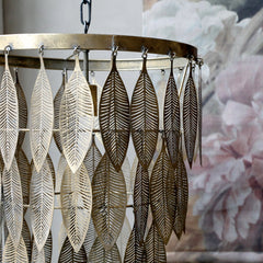 Lampe m. metal deko, 59x47 cm antique messing by Chic Antique