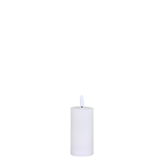 Bloklys LED 10x5 cm hvid by Chic Antique