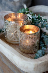 Hurricane med mønster 8,5x8 cm Antique Sølv by Chic Antique