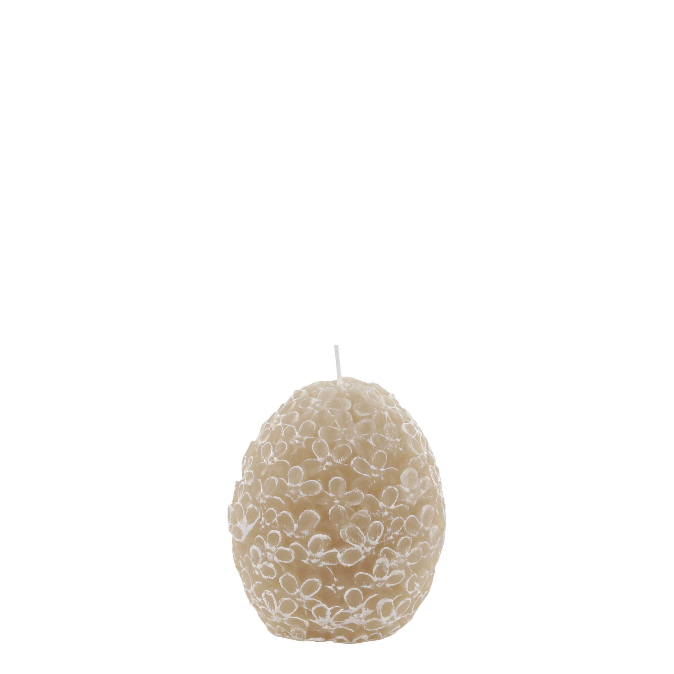 Vienne Støbellys med bladmønster 11x8,5 cm Latte by Chic Antique