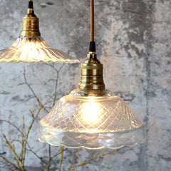 Lampe m. messingtop, H18/Ø21 cm klar by Chic Antique