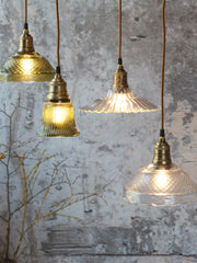 Lampe m. messingtop, H18/Ø21 cm klar by Chic Antique