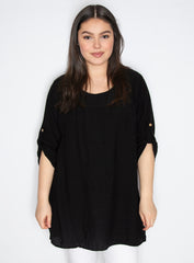 Bluse med sød facon - Brystmål 124cm - Viskose by Link Moda