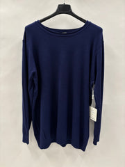 Langærmet Ensfarvet Bluse - Brystmål 120cm