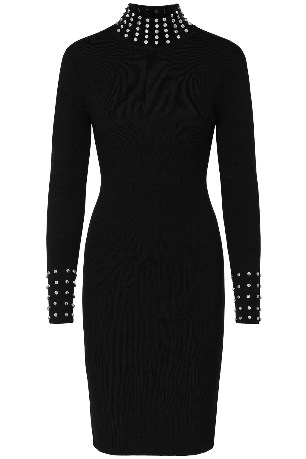 Sort strik kjole med bling turtleneck - ITNOV24 by Krone 1