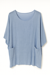 Oversize bluse med lommer - Brystmål 160cm by Miss Moon