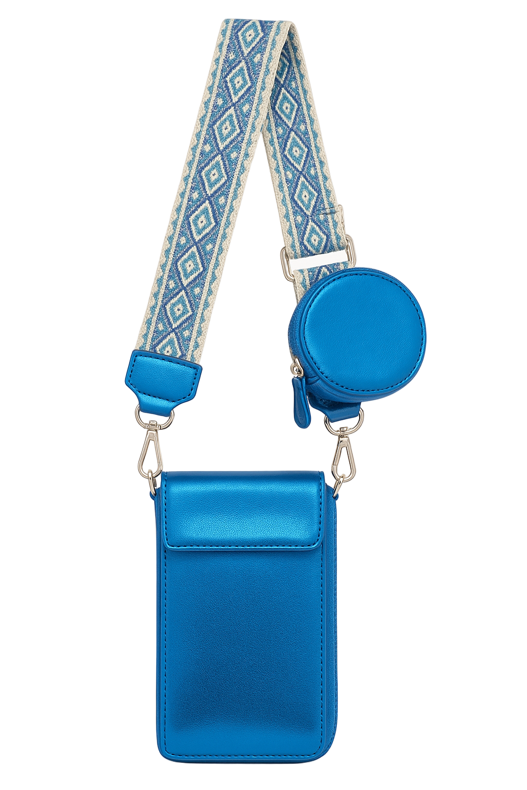 Shiny telefontaske/pung med skulderstrop stående – 20cm x 11cm x 4cm by Krone 1