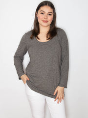 Langærmet dobbeltlags bluse by Xd