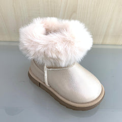 Børne støvler i guld med faux pels for - Ingen returret - ITNOV24 by Krone 1