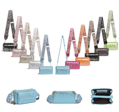 Telefontaske glimmereffekt 19.5x6x11cm - ITFEB25 by Eric Bags