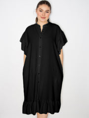 Skjortekjole med flæsekanter - ITFEB25 by Xd