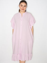 Skjortekjole med flæsekanter - ITFEB25 by Xd