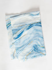 Tørklæde med marmor print og guld - ITFEB25 by JD