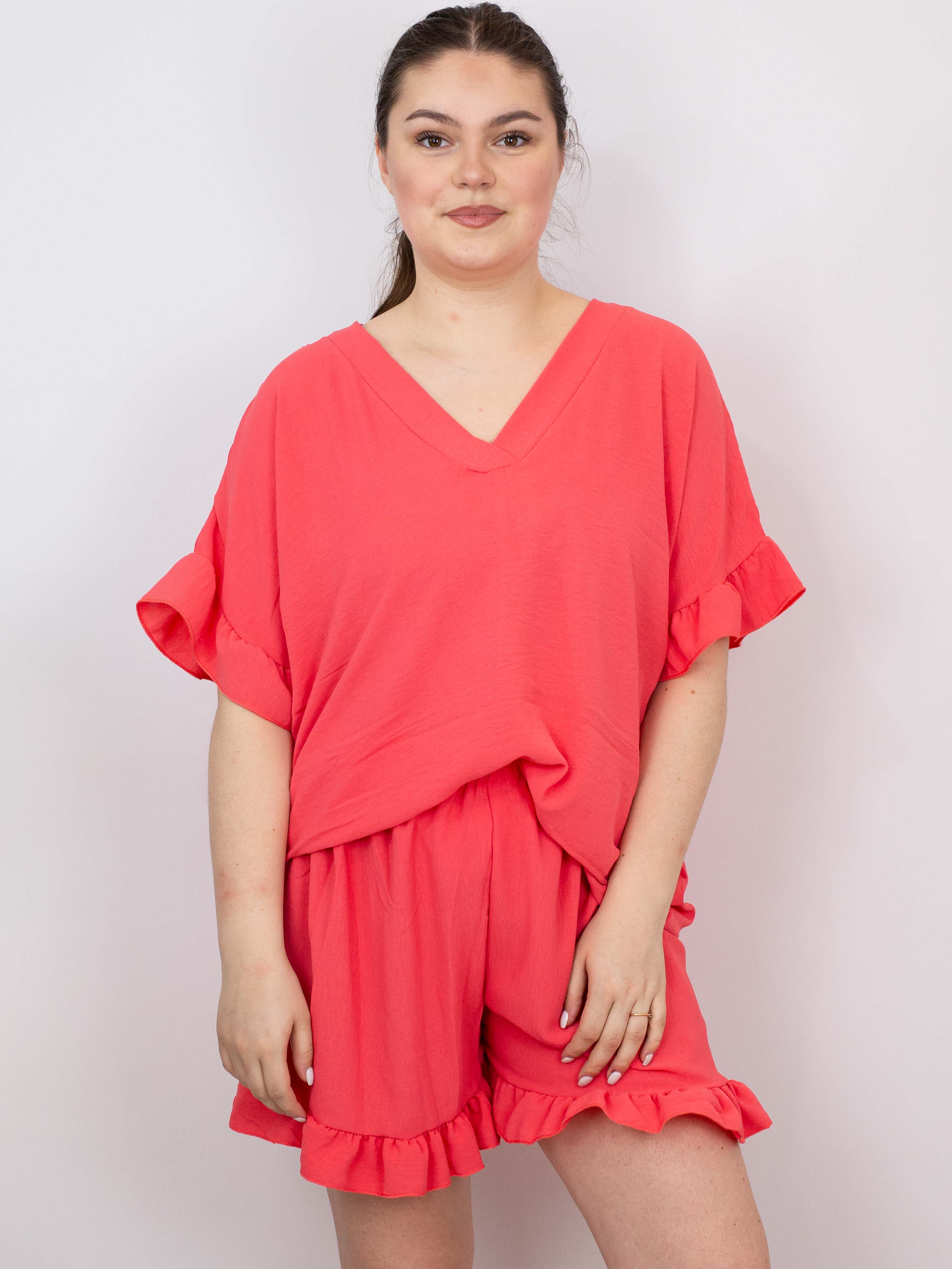 Bluse med flæse - Brystmål 130cm by Krone 1