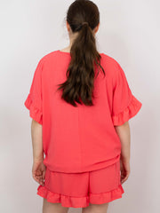 Bluse med flæse - Brystmål 130cm by Krone 1