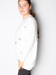 Striktrøje med bling hjerter - ITSEP24 by Krone 1